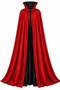 Halloween 160 cm Reversible Black and Red Mock Neck Dracula Vampire Cape - 7