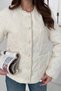 Women's Ecru Jacket with Pom-Pom Buttons - 4