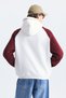Color Blocked Kangaroo Pocket Hooded Sweatshirt - 6