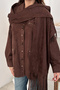 Women's Brown Fringed Suede Jacket - 4