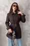 Women's Brown Tonaton Button-Front Trench Coat - 2