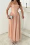Women's Powder Pink Glittery Tulle Evening Gown - 4