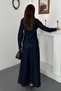 Women's Cotton Set with a Blue Denim Skirt - 5