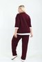 Plus-Size, Loose-Fit, Crew Neck, High-Neck, Long-Sleeved Modal Set - 2