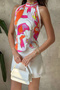 Women's Ecru Backless Blouse - 4