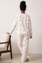 Leopard Print, Soft-Textured, Winter-Weight, Corded Fabric Pajama Set 8100 - 4