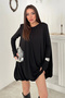Women's Black Acrylic-Blend Cape Dress - 2