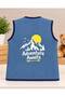 Children's Vest with Plush Lining and Denim Exterior - 2