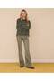Striped Long-Sleeved Khaki T-shirt - 4