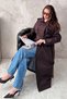 Women's Brown Tonaton Button-Front Long Trench Coat - 3