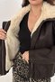 Women's Brown Fur Leather Jacket - 4