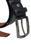 100% Genuine Leather, Flat Style, 4 cm, Buckled Belt, Classic Men's Belt, Black - 4