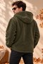 Unisex Hooded Plush Jacket: Winter-Weight, Thick-Textured, Button-Up, Double-Pocketed, Oversized Cardigan - 3