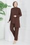 Crinkled Three-Piece Set BROWN - 3