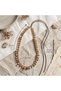 Women's Necklace with a Steel Tip and a Unique Design Featuring Natural Tibetan Agate and Hematite Stones - 5