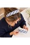 Women's and Children's Padded, Thick Plaid Headband – Wide Hair Accessory Covered in Blue-Gray Fabric