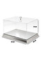 Transparent Plexiglass Dowry Chest, 40x30x24 cm, Silver Color—Engagement, Wedding, Bride and Groom Gift Box, Includes a Prayer Counter and Prayer Beads - 3