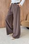 Brown Pleated Pants - 3
