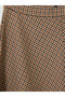Brown Zippered Plaid A-Line Skirt - 7