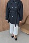 Alin Pelerin Trench Coat, Black - 2