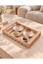 Wooden Serving Tray 20x30 cm – Natural Solid Beech Coffee and Tea Serving Tray
