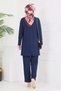 Crinkled Three-Piece Set NAVY BLUE - 4