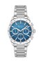 Sporty and Modern Men's Wristwatch | 40 mm Steel Strap, Blue Dial - 7