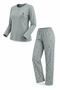 Women's Relaxed-Fit Cotton Pajama Set for Middle-Aged Women and Older, Style 306 - 3