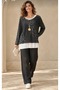 - Italian Leopard Print Tank Top Blouse with Sleeves - 3