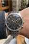 Classic and Stylish Men's Wristwatch | 41 mm Steel Strap, Black Dial with Gold Accents