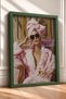 Il Dolce Far Niente Pink Furry Woman Framed Painting Italy Poster Wall Decor Itp008 - 2