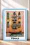 Venice Floral Balcony and Gondola Framed Painting Italy Poster Living Room Kitchen Wall Decor Itp041 - 3