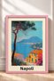 Naples Bay with Pine Tree and Vesuvius Framed Painting Italy Poster Living Room Kitchen Wall Decor Itp047 - 3