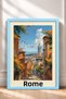 Rome Streets and the Bell Tower Framed Painting Italy Poster Living Room Kitchen Wall Decor Itp021 - 3