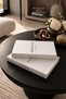Set of 2 Decorative Book Boxes Florence & Barcelona – White Stylish Coffee Table and Console Decor - 7