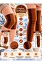 Thermal Wool Knee Pads Set 2 Pairs 4 Pieces – 27 cm Short and 47 cm Long Winter Warm Flexible Knee Pads
