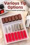 Nail file device with metal tips and bands - 2