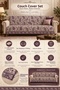 Multi-Purpose Sofa Cover,Sofa Bed Cover Set with Non-Slip Sponge 3,3,1,1 - 5
