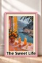 La Dolce Vita Orange Juice Jugs Framed Painting Italy Poster Wall Decor Itp055 - 3