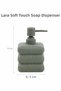 Lara 500 ml Porcelain Soft Touch Liquid Soap Dispenser - Mint Green - 3