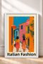 Fashion Italiana Two Women on the Street Written Framed Painting Italy Poster Wall Decor Itp067 - 3
