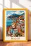 Naples Bay and Colorful Houses Framed Painting Italy Poster Living Room Kitchen Wall Decor Itp062