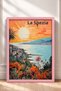 La Spezia Sunset and Palm Trees Framed Painting, Italy Poster, Living Room, Kitchen, Wall Decor, Itp140. - 3