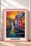 Sorrento Sunset, Canal and Boats Framed Painting, Italy Poster, Wall Decor, Itp119. - 3