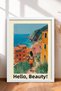 Ciao Bella, Women's Framed Painting, Coastal Trail, Italy Poster, Wall Decor, Itp168.