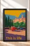 This Is a Framed Painting of the Town of Vita Yazılı Tepe, an Italy Poster for Living Room or Kitchen Wall Decor, Itn006. - 3