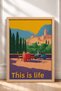 This Is a Framed Painting of the Town of Vita Yazılı Tepe, an Italy Poster for Living Room or Kitchen Wall Decor, Itn006. - 3