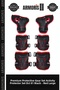 Premium Protection Set, Body Activity Protective Set, Dct 81, Black - Red, Large.