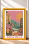 Bella Italia Colosseum and Seaside Collage Framed Painting, Italy Poster, Wall Decor, Itn005. - 3