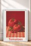 Tomatoes on a Checkered Background, Framed Painting, Italy Poster, Wall Decor, Itn013. - 3